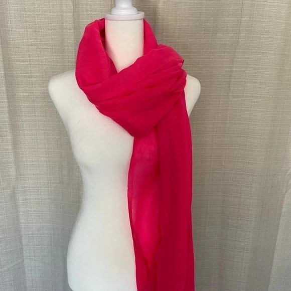 Women's H&M Bright Pink Scarf - Picture 3 of 3